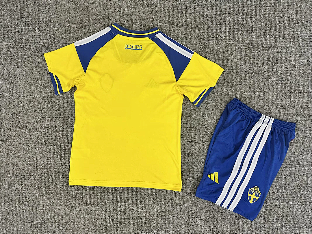 CAMISA SUÉCIA I 26/27 COPA DO MUNDO 2026 CONJUNTO INFANTIL