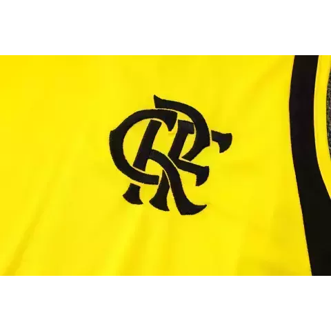 Kit Treino adulto - Camisa e Shorts - Flamengo Adidas 24/25 - Amarelo e preto