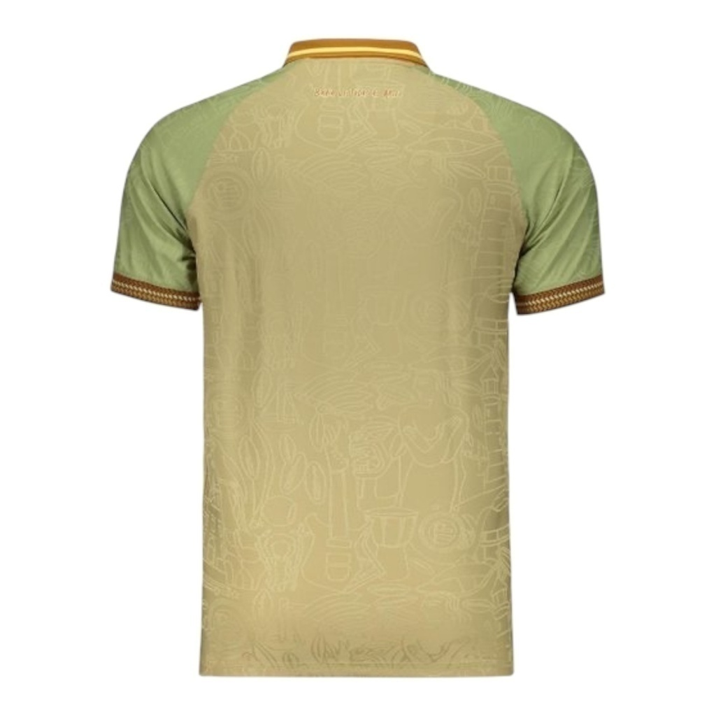 Camisa Bahia Edição especial Todas as Artes 25/26 - Torcedor Esquadrão Masculina - Bege e verde
