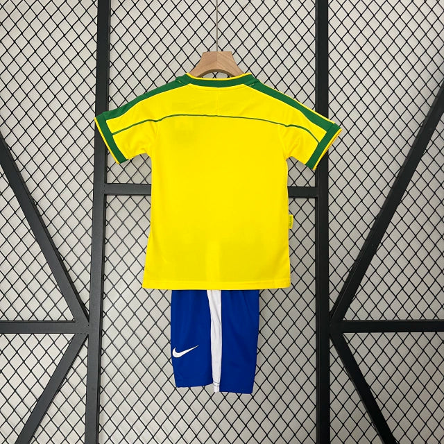 Kit infantil Brasil retro 1998 - Camisa e Shorts