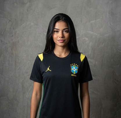 Camisa Torcedor Seleção Brasileira Jordan Copa do mundo treino 26/27 - Preta