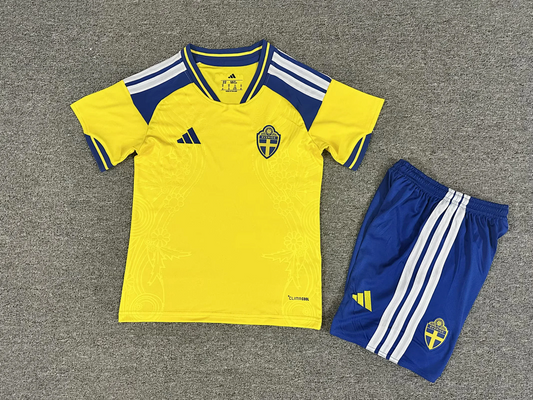 CAMISA SUÉCIA I 26/27 COPA DO MUNDO 2026 CONJUNTO INFANTIL