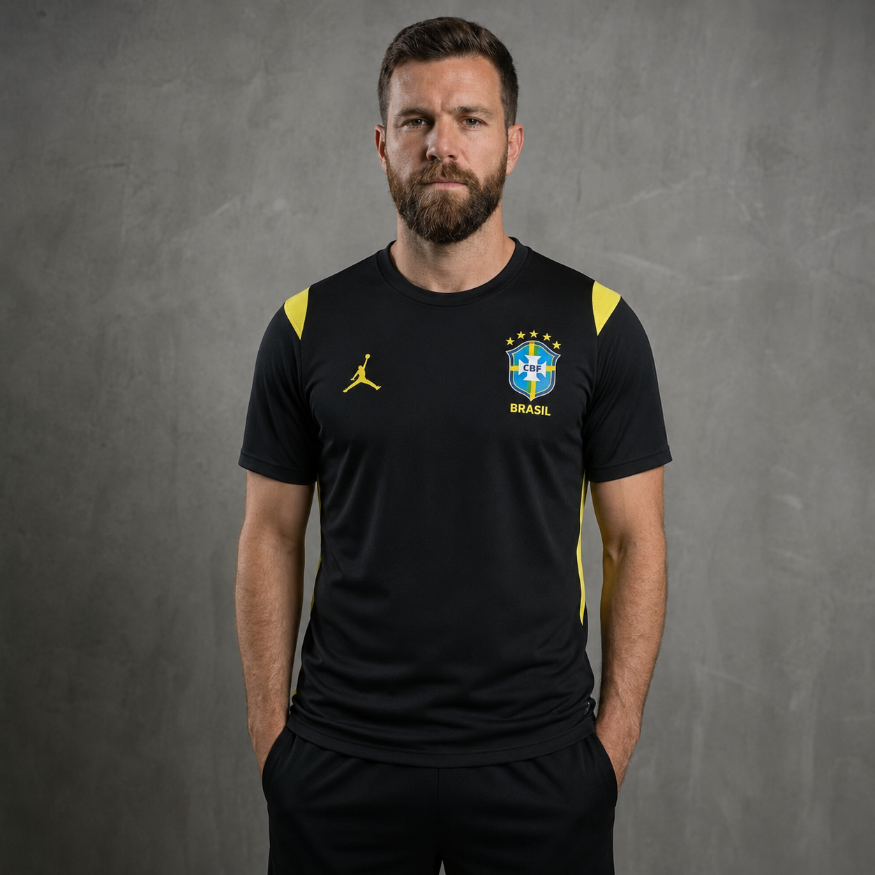 Camisa Torcedor Seleção Brasileira Jordan Copa do mundo treino 26/27 - Preta