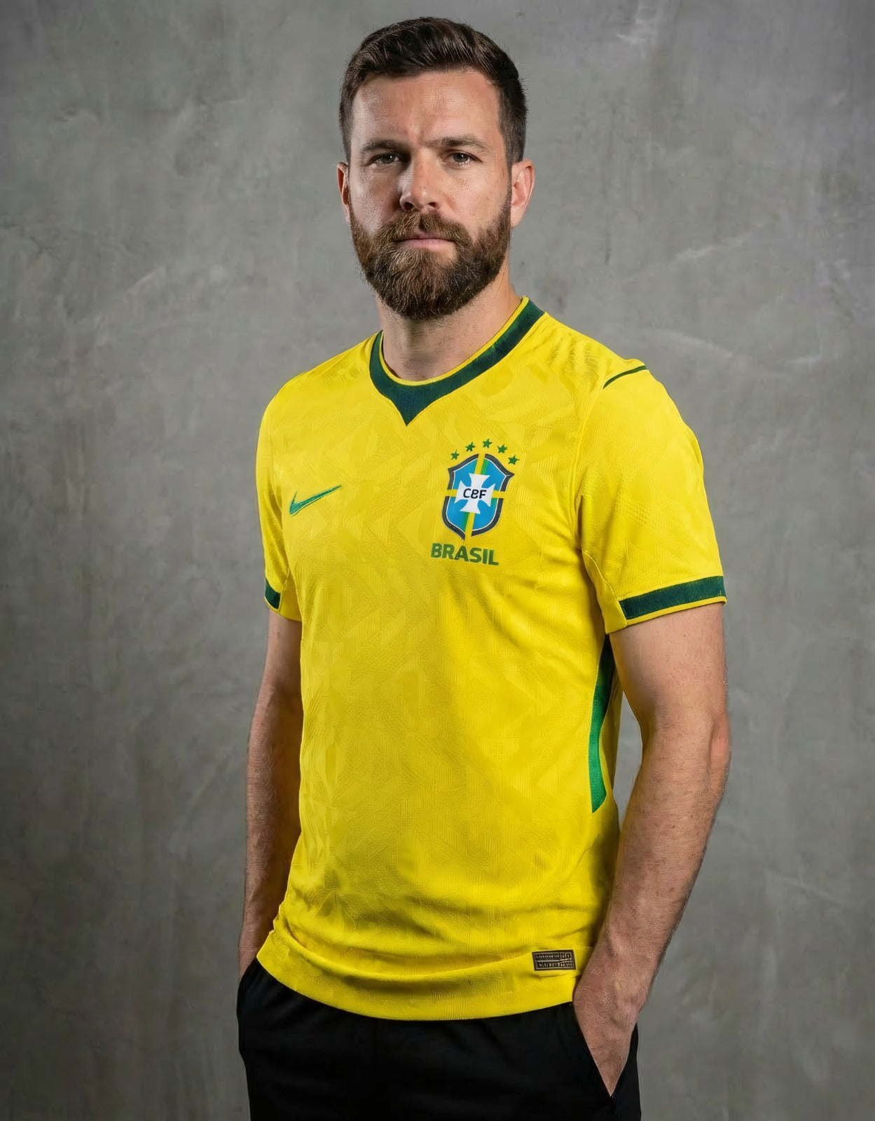 Camisa Jogador Seleção Brasileira Amarela Copa do mundo I 26/27