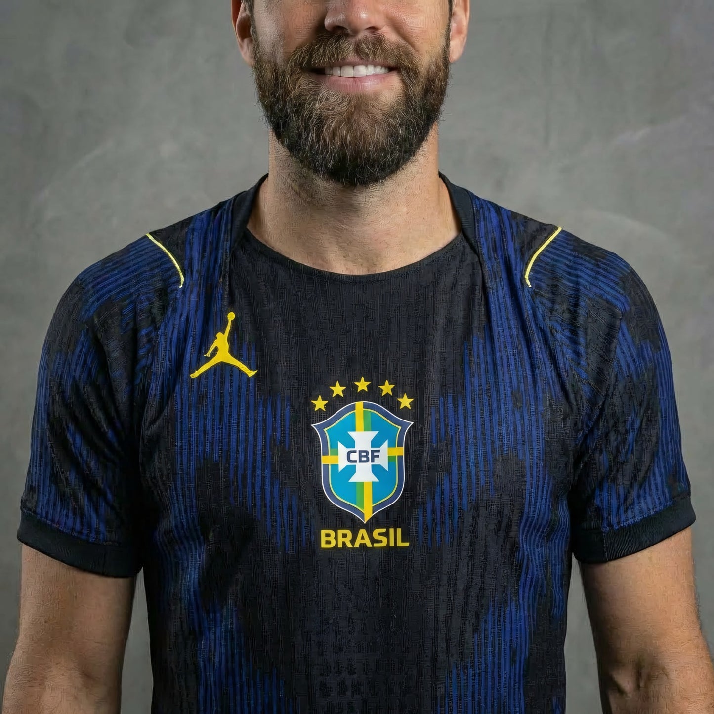 Camisa Jogador Seleção Brasileira Azul Copa do mundo II 26/27