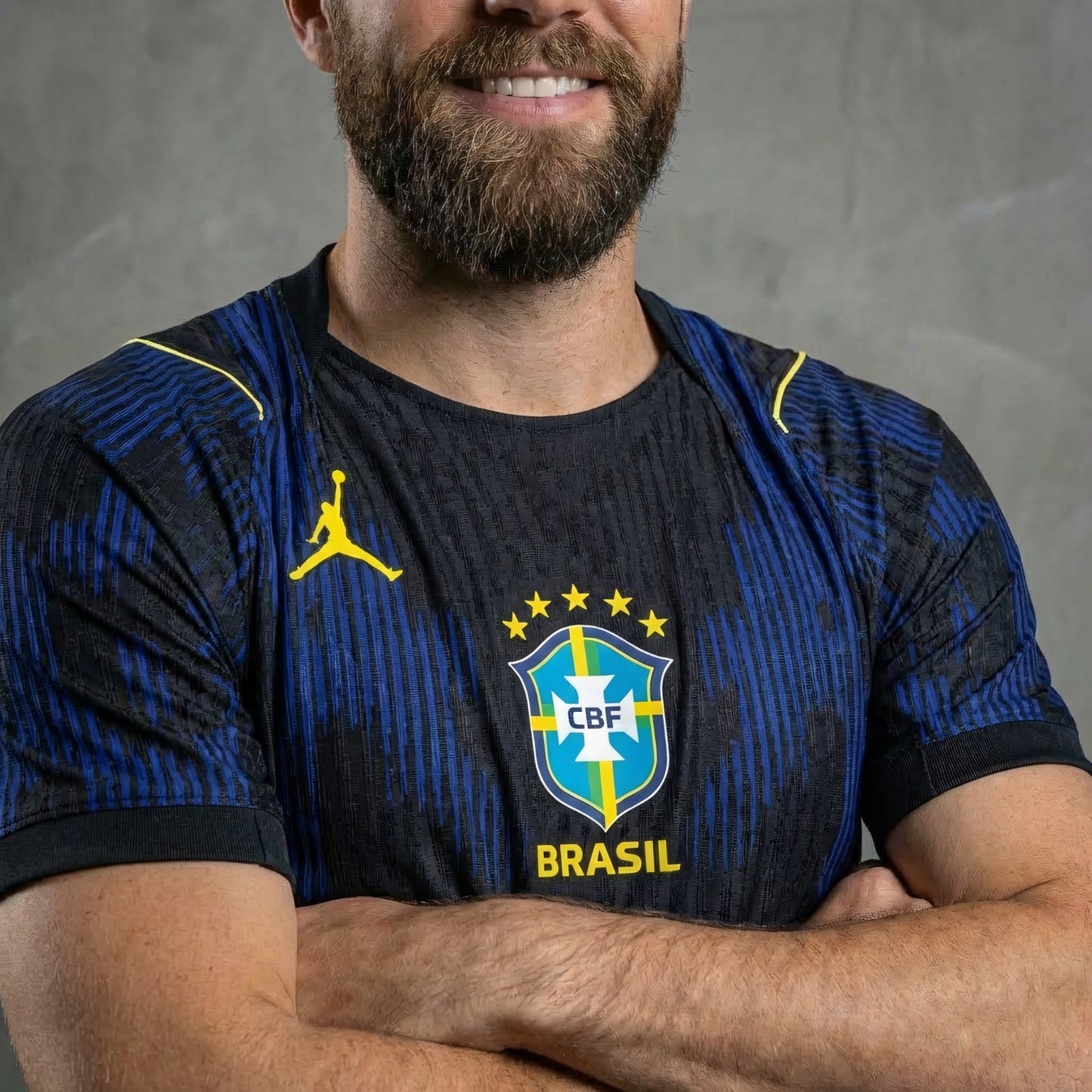 Camisa Jogador Seleção Brasileira Azul Copa do mundo II 26/27