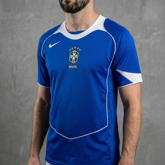 Camisa Brasil retro 04 azul Pentacampeão