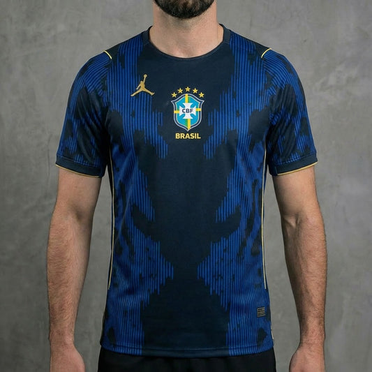 Camisa Torcedor Brasil II COPA 2026 Masculina - Azul e Preta