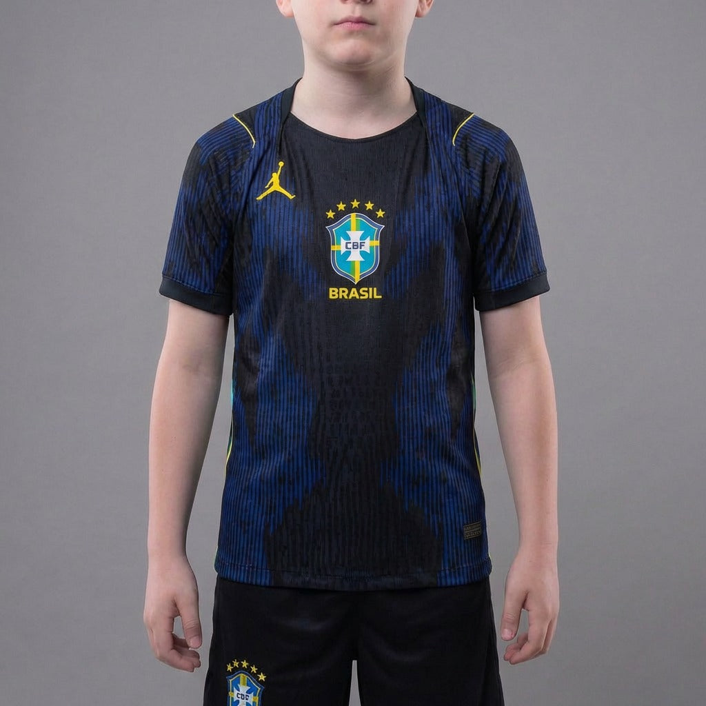 Brasil kit infantil Copa do mundo azul ll 26/27 Jordan