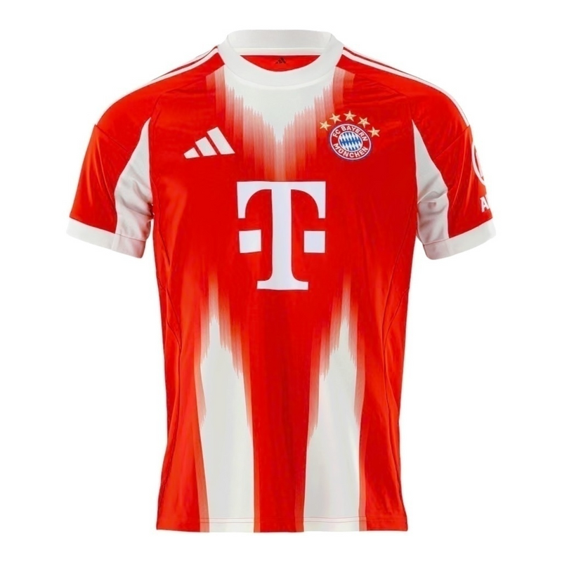 Camisa Bayern de Munique I 25/26 - Torcedor Adidas Masculina - Vermelha com detalhes em branco