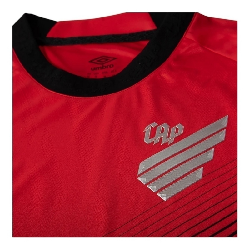 Camisa Athletico Paranaense I 25/26 manga longa - Torcedor Umbro Masculina - Vermelha e preta