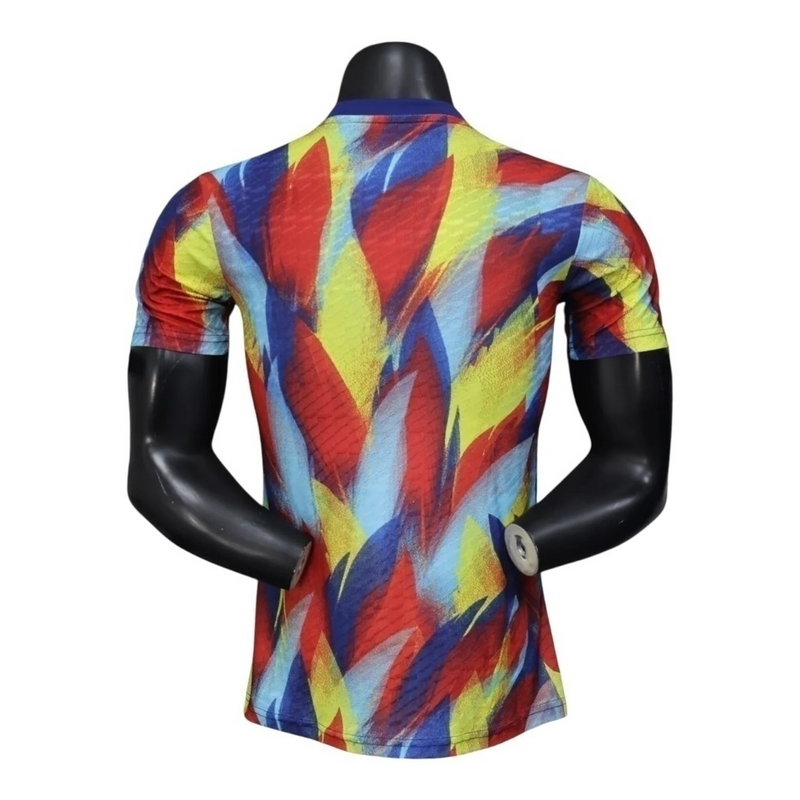 Camisa Arsenal Pré-jogo 25/26 - Jogador Adidas Masculina - Azul e vermelha e amarela