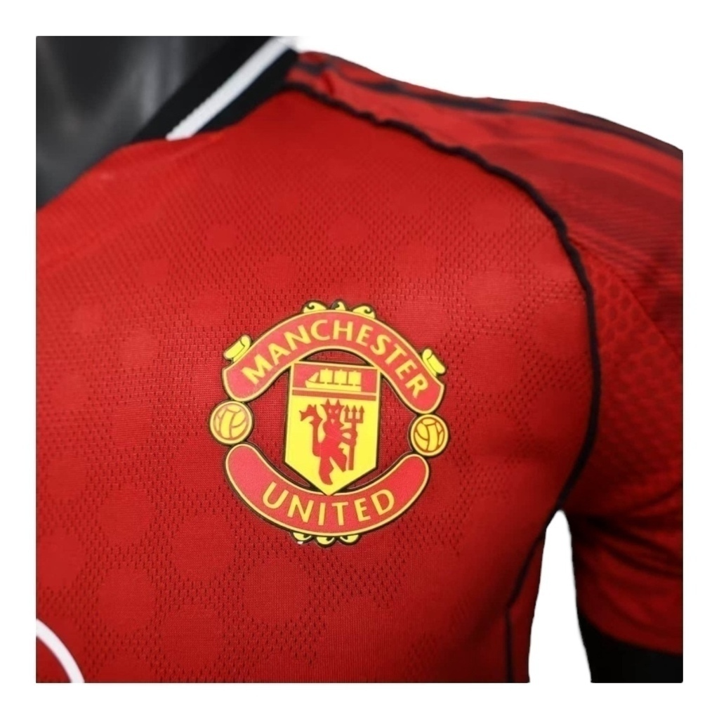 Camisa Manchester United I 25/26 - Jogador Adidas Masculina - Vermelha com detalhes em preto