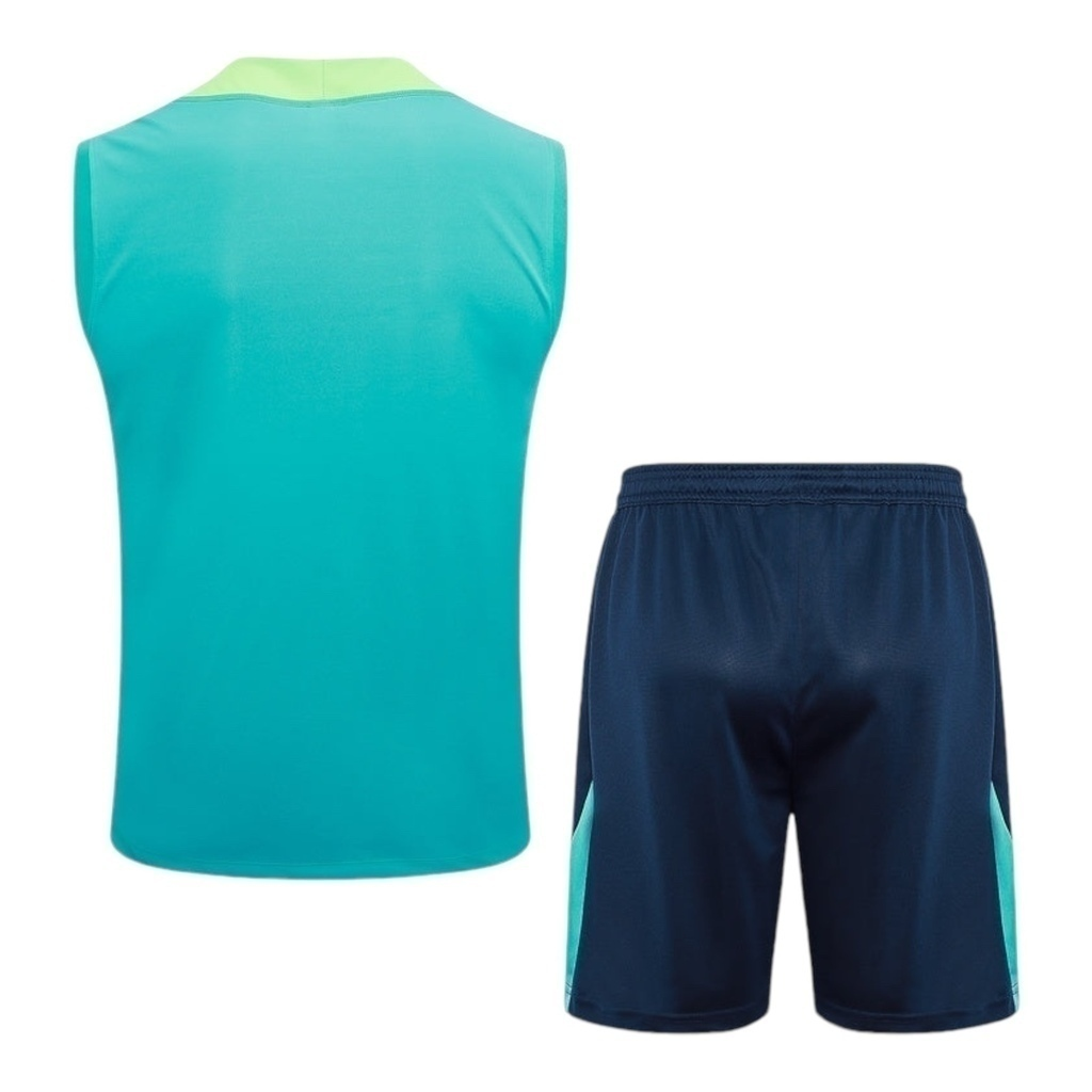 Kit Treino adulto - Camisa e Shorts - Seleção Brasileira Nike 24/25 - Azul e verde