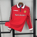Camisa Manchester united retro 98 manga longa