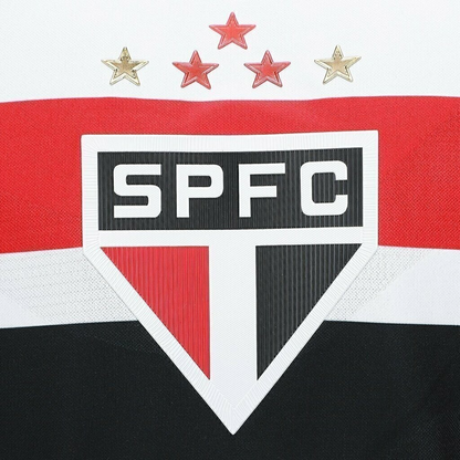 Camisa SP I 25/26 - torcedor - Branca com detalhes em vermelho e preto -
