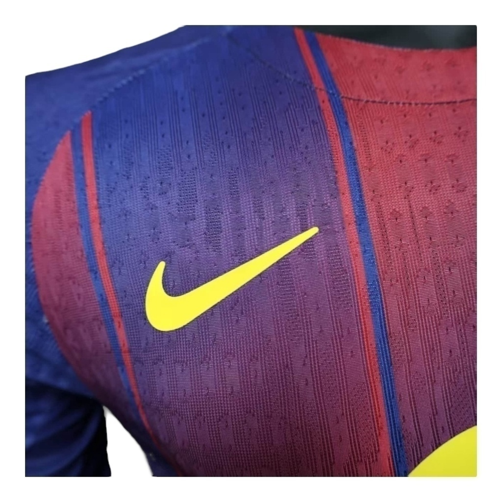 Camisa Barcelona I 25/26 manga longa - Jogador Nike Masculina - Azul e vermelha