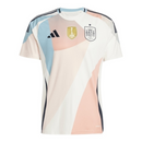 Camisa Seleção Espanha Eurocopa II 25/26 - Torcedor Adidas Masculina - Branca com detalhes em rosa e azul