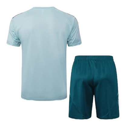 Kit Treino adulto - Camisa e Shorts - Cruzeiro Adidas 25/26 - Azul Turquesa