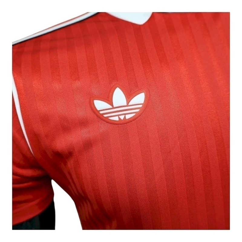 Camisa Manchester United Icon 25/26 - Jogador Adidas Masculina - Vermelha com detalhes em branco