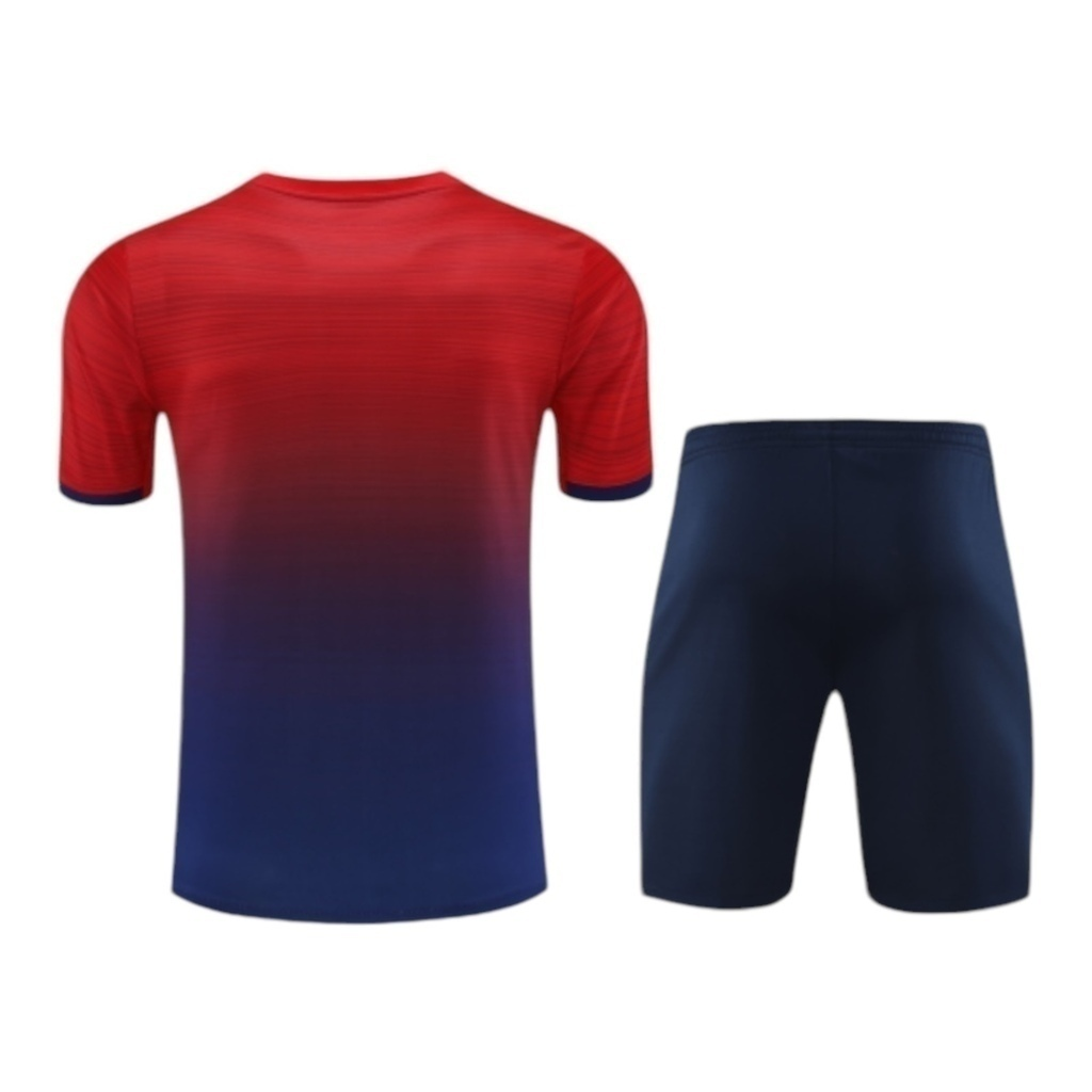 Kit Treino adulto - Camisa e Shorts - Paris Saint-Germain Jordan 24/25 - Azul e vermelho