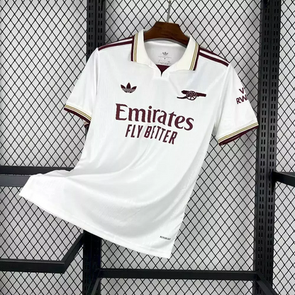 Camisa Arsenal III 25/26 - Torcedor Adidas Masculina - Branca com detalhes em vinho