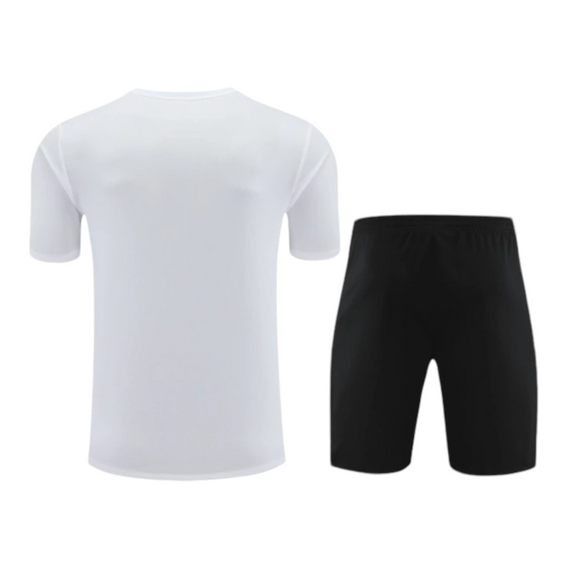Kit Treino adulto - Camisa e Shorts - Paris Saint-Germain Nike 23/24 - Preto e branco