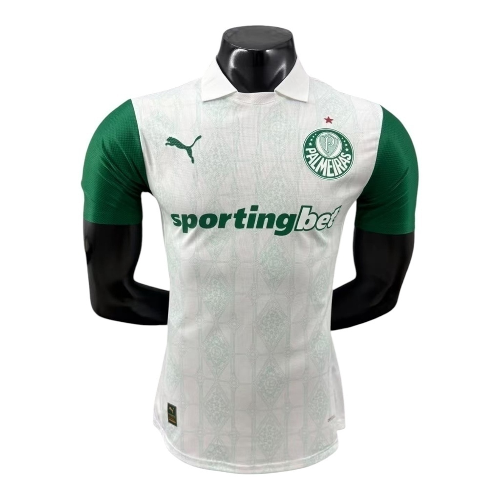 Camisa Palmeiras II 25/26 - Jogador Puma Masculina - Branca com detalhes em verde