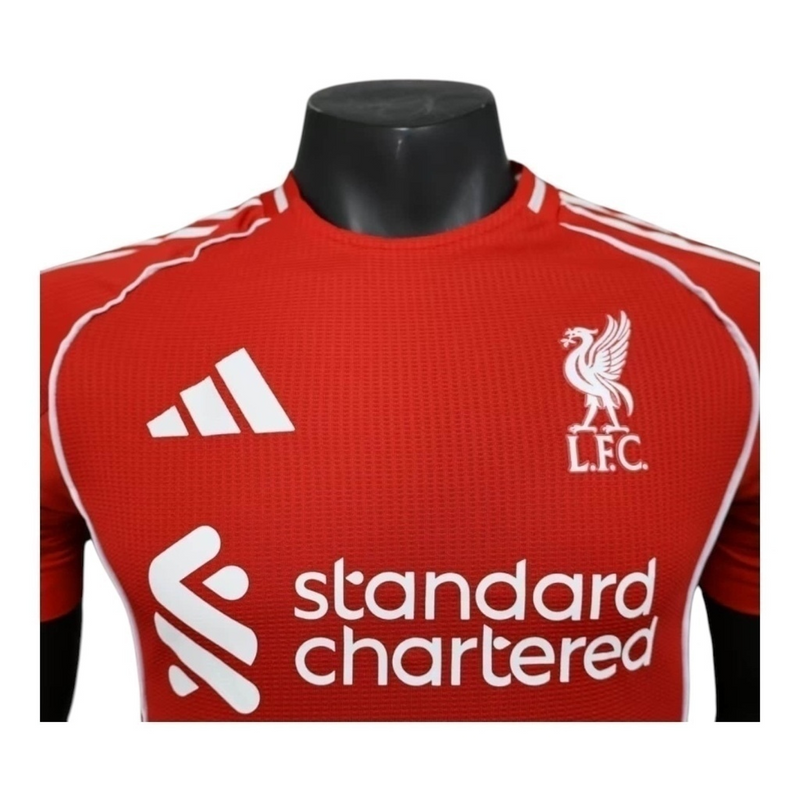 Camisa Liverpool I 24/25 - Jogador Adidas Masculina - Vermelha com detalhes em branco