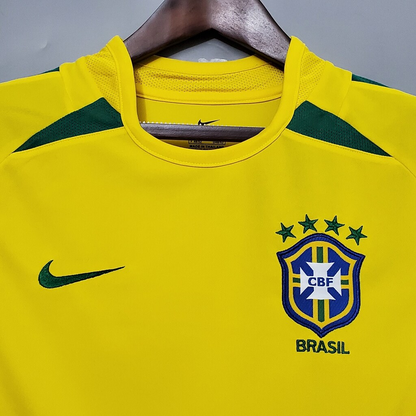 Camisa Brasil retro 2002 amarela penta campeão