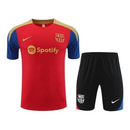 Kit Treino adulto - Camisa e Shorts - Barcelona Nike 24/25 - Vermelha e azul com detalhes em bege