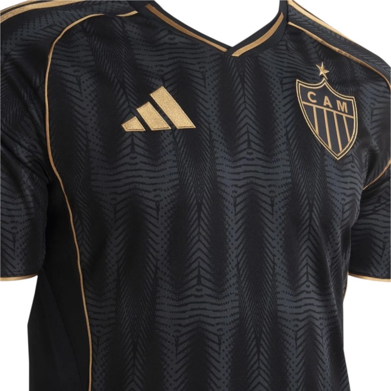 Camisa Atlético Mineiro III 25/26 - Torcedor Adidas Masculina - Preta com detalhes em marrom