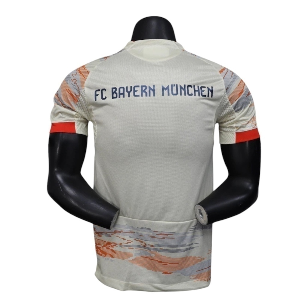 Camisa Bayern de Munique II 25/26 - Jogador Adidas Masculina - Bege com detalhes em vermelho e azul