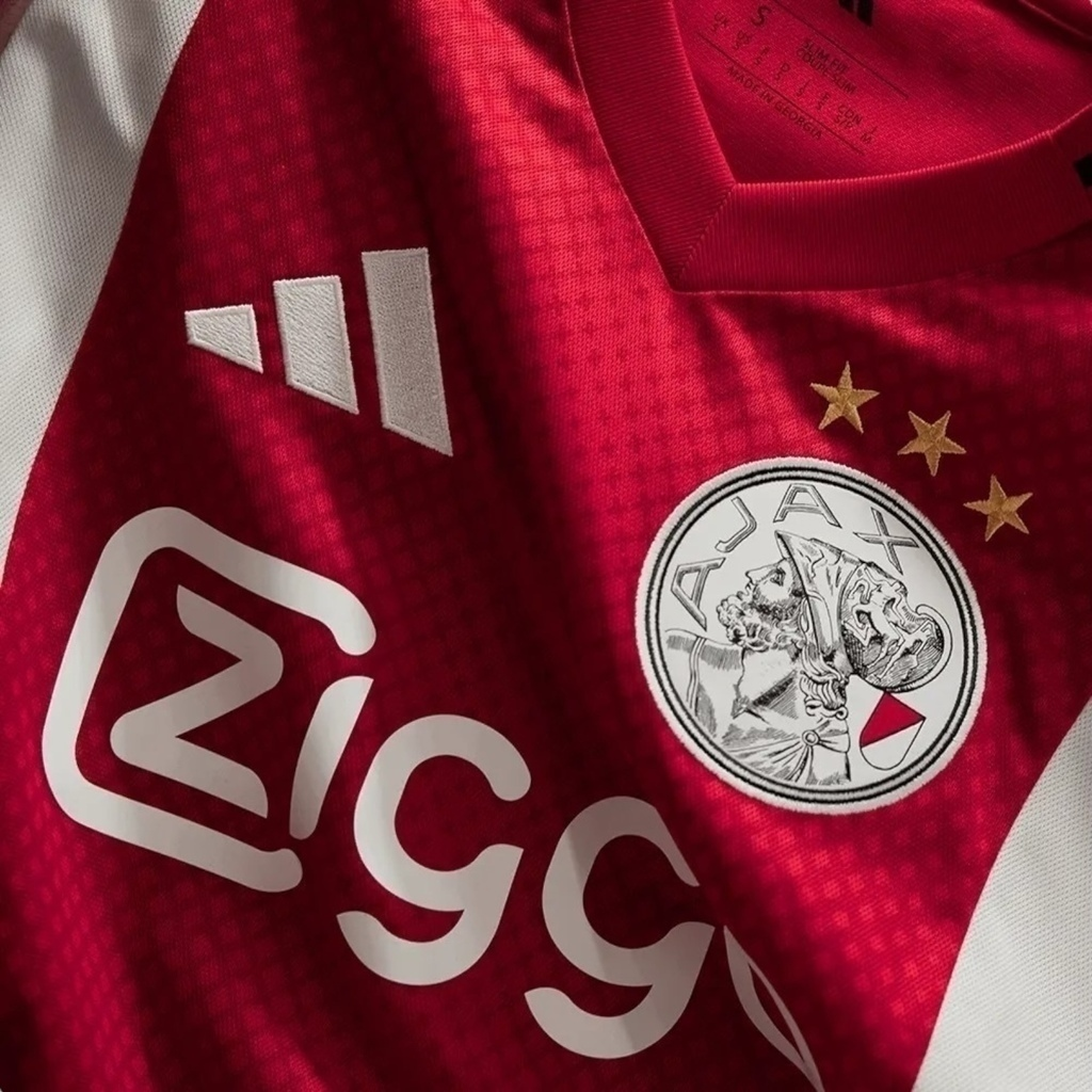 Camisa Ajax I 25/26 - Torcedor Adidas Masculina - Branca e vermelha