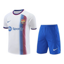 Kit Treino adulto - Camisa e Shorts - Barcelona Nike 24/25 - Branco e azul