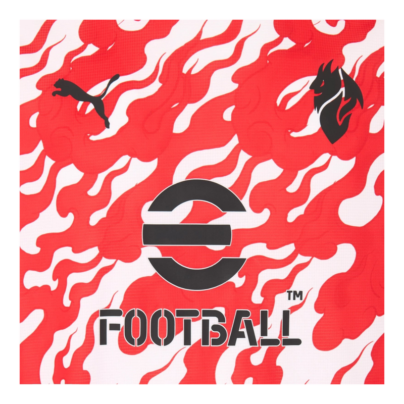 Camisa AC Milan Pré-jogo II 25/26 -Torcedor Puma Masculina - Branca e vermelha