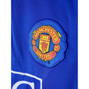 Manchester united 2007/08 retrô, manga longa - Azul