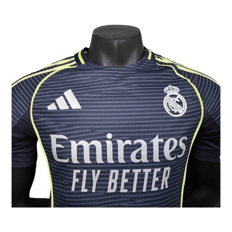 Camisa Real Madrid II 25/26 - Jogador Adidas Masculina - Azul com detalhes em amarelo