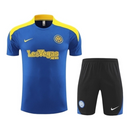 Kit Treino adulto - Camisa e Shorts - Inter de Milão Nike 24/25 - Azul e preto com detalhes em amarelo