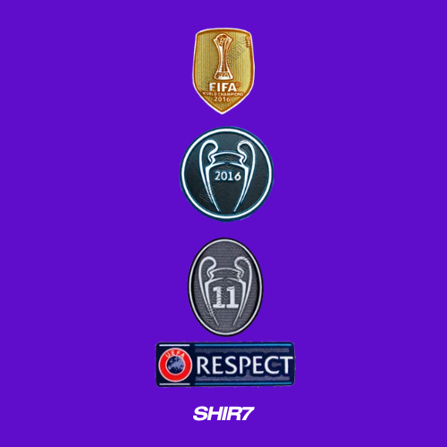 Camisa Real Madrid 2016/17 roxa retrô, manga longa, com ou sem patch