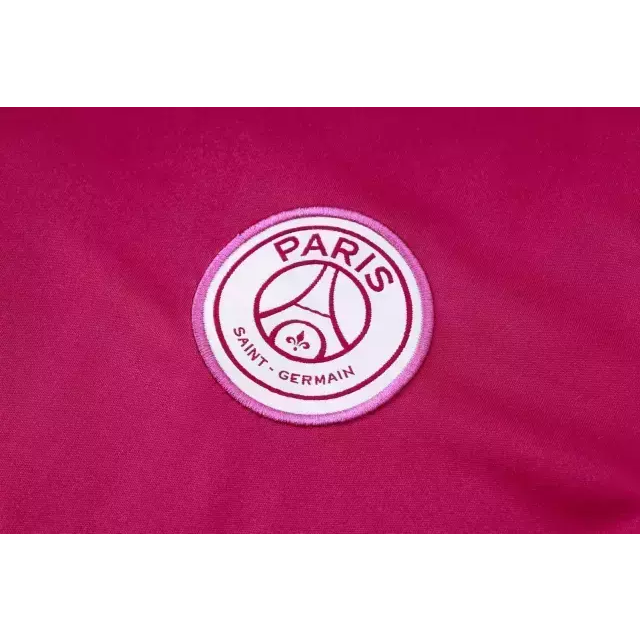 Kit Treino adulto - Camisa e Shorts - Paris Saint-Germain Nike 24/25 - Vinho e preto com detalhes em verde