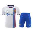 Kit Treino adulto - Camisa e Shorts - Barcelona Nike 24/25 - Branco e azul