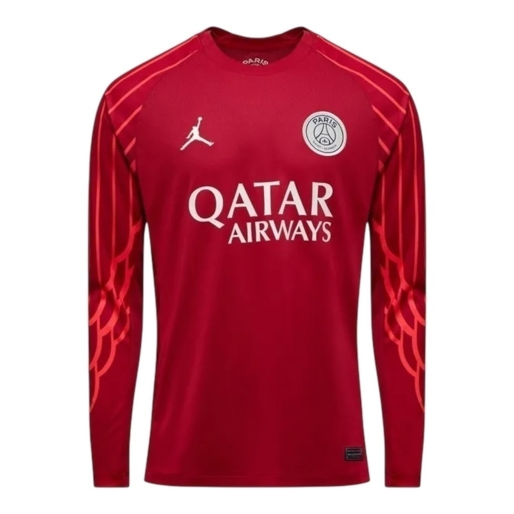 Camisa Paris Saint-German Fourth 25/26 manga longa - Torcedor Nike Masculina - Vermelha