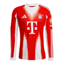 Camisa Bayern de Munique I 25/26 manga longa - Torcedor Adidas Masculina - Vermelha com detalhes em branco