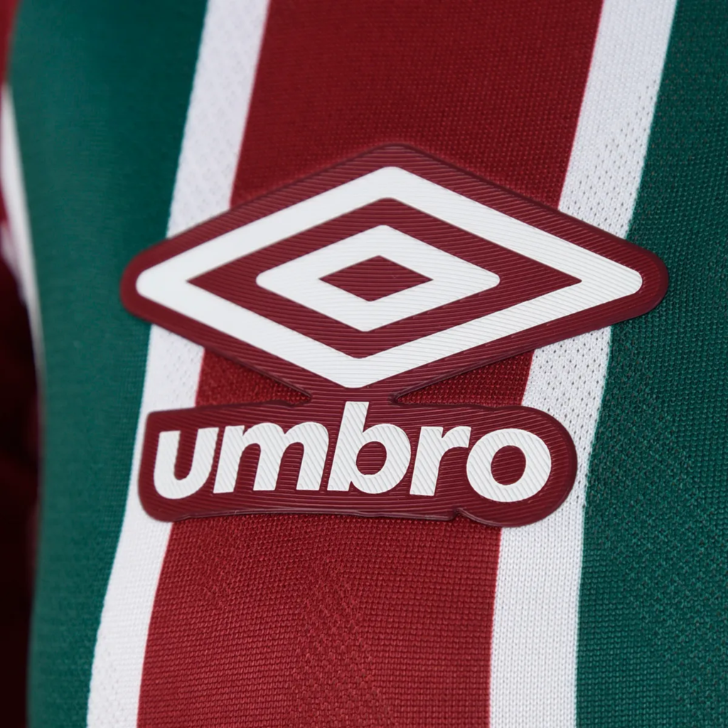 Camisa Fluminense I 25/26 - Torcedor Umbro Masculina - Vermelha e verde com detalhes em branco