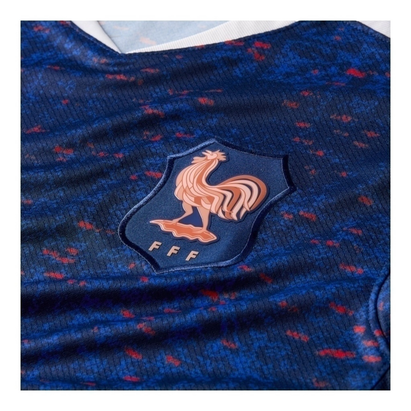 Camisa Seleção França I 25/26 - Torcedor Nike Masculina - Azul com detalhes em vermelho