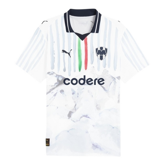 Camisa Monterrey Edição especial Mundial de Clubes II 25/26 - Torcedor Puma Masculina - Branca com detalhes em azul