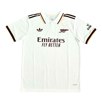 Camisa Arsenal III 25/26 - Torcedor Adidas Masculina - Branca com detalhes em vinho