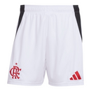 Short Flamengo I 25/26 - Masculino Adidas - Branco com detalhes em vermelho e preto