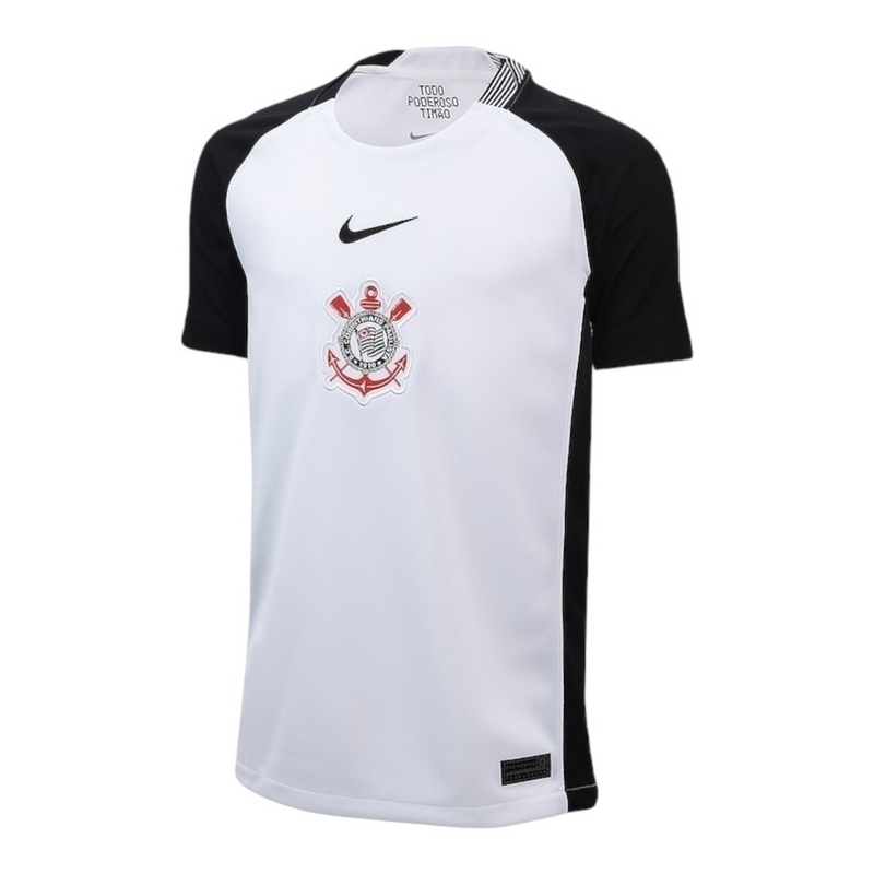 Camisa Corinthians I 25/26 - Torcedor Nike Masculina - Preta e branca